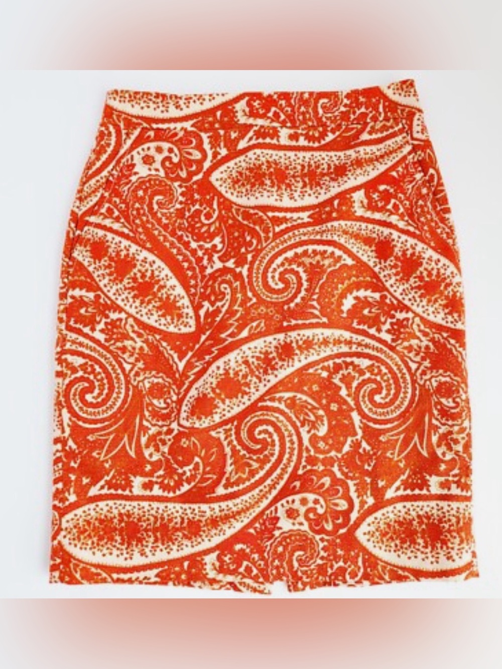 J.Crew Cotton Paisley Pencil Skirt